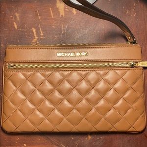 MICHAEL Michael Kors Quilted Leather Zip Clutch